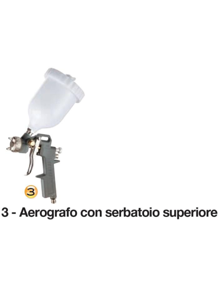 HYUNDAI AEROGRAFO CON SERBATOIO SUPERIORE - 0.5 LITRI