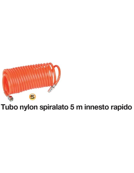 HYUNDAI TUBO IN NYLON SPIRALATO 5 METRI CON ATTACCO RAPIDO