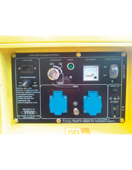 VINCO HP6700LN Quadro comandi