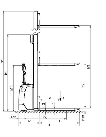 PRAMAC GX12/25 EVO - Disegno tecnico con vista di profilo