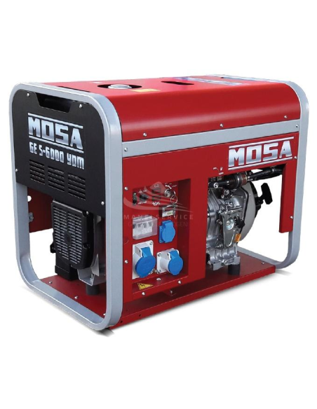 MOSA GE S-6000 YDM - Gruppo elettrogeno portatile e cofanato con potenza monofase da 4.5 KW