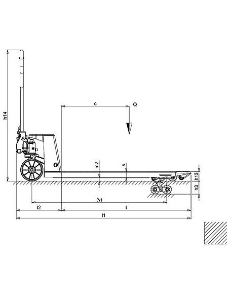PRAMAC GS20S4 - Disegno tecnico con vista di profilo