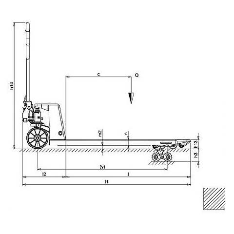 PRAMAC GS25S4 - Disegno tecnico con vista di profilo