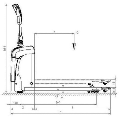 PRAMAC CX12 GEL - Technical drawing with profile view