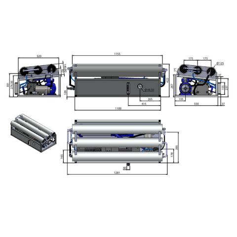 SCHENKER DISSALATORE MODULAR 300 - Dimensioni