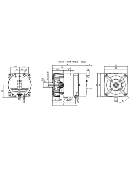 MECC ALTE S16W SINGLE PHASE ALTERNATOR CAPACITOR