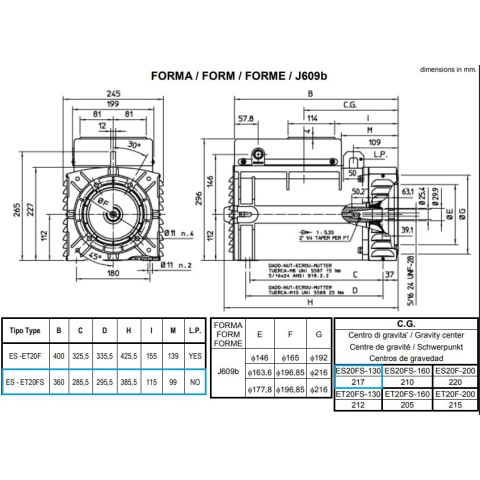 MECC ALTE ET20FS THREE PHASE ALTERNATOR AVR