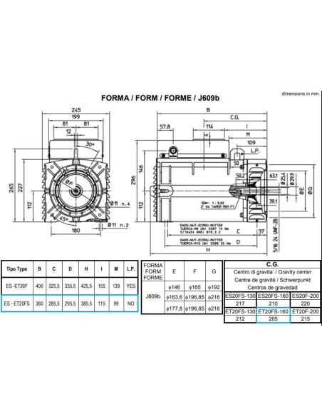 MECC ALTE ET20FS ALTERNATORE TRIFASE AVR