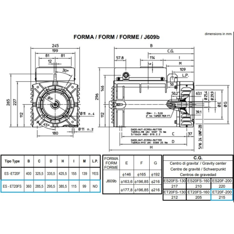 MECC ALTE ET20FS ALTERNATORE TRIFASE AVR