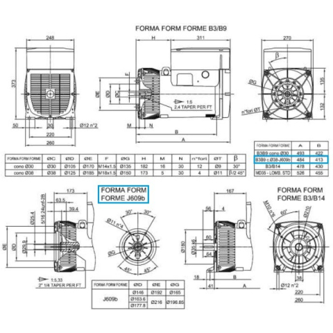 LINZ E1C13M D/2 Alternatore Monofase 115/230V 15 kVA 50 Hz senza spazzole