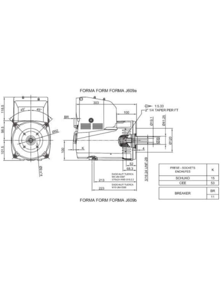 LINZ SPE10M F Alternatore Monofase 230V 3.5 kVA 50 Hz AVR