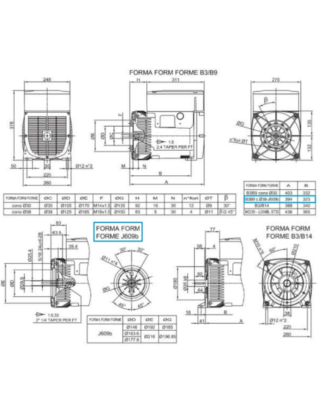 LINZ E1C13S A/4 Single-phase alternator 115/230V 5.5 kVA 50 Hz Brushless