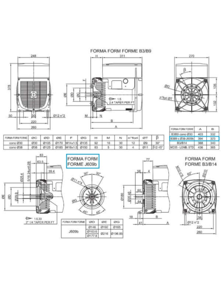 LINZ E1C13S D/4 Alternatore Monofase 110V/230V 11 kVA 60 Hz 1800 rpm