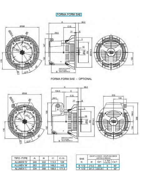LINZ ALUMEN-X MD Single-phase alternator 5 kVA 50 Hz without Damping Cage