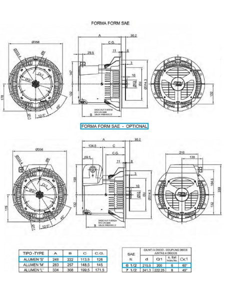 LINZ ALUMEN SB Alternatore Monofase Sincrono 4.2 kVA 60 Hz con Gabbia di Smorzamento