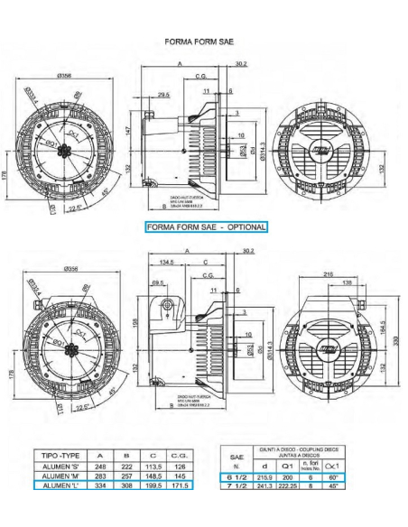 LINZ ALUMEN LE Alternatore Monofase Sincrono 8 kVA 60 Hz con Gabbia di Smorzamento