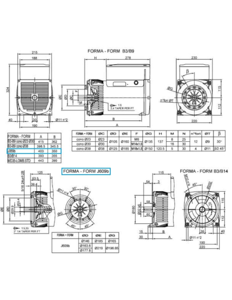 LINZ E1S11M AS Alternatore Trifase 230V/400V 11.5 kVA 50 Hz Compound