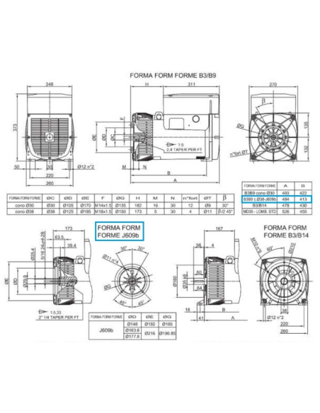 LINZ E1S13M D/2 Three-phase alternator 230V/400V 16 kVA 50 Hz Compound