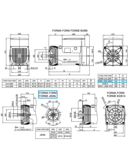 LINZ E1X13M E/2 Alternatore Trifase 230V/400V 22 kVA 50 Hz AVR
