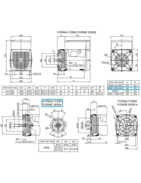LINZ E1S13S A/4 Three-phase alternator 4 poles 8 kVA 50 Hz Compound