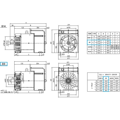 MECC ALTE ECP3-1S/2 ALTERNATORE TRIFASE 8 KVA AVR