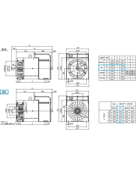 MECC ALTE ECP3-1S/2 ALTERNATORE TRIFASE 8 KVA AVR