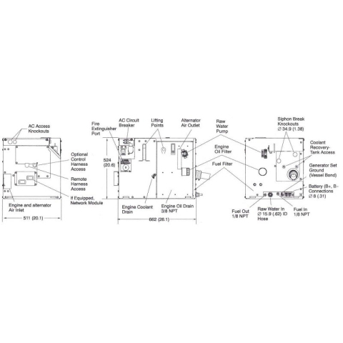 CUMMINS ONAN MDKBH QUIET DIESEL MARINE  GENERATOR SET 4 KW AVR