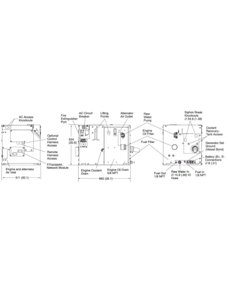 CUMMINS ONAN MDKBH GRUPPO ELETTROGENO MARINO 4 KW 50 Hz SUPERSILENZIATO