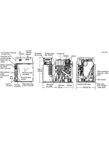CUMMINS ONAN MDKBL GRUPPO ELETTROGENO MARINO 7 KW 50 Hz SUPERSILENZIATO