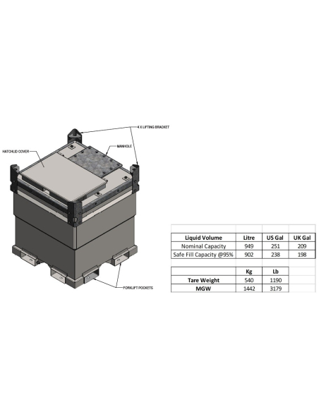 TRANSCUBE 10TCG Fuel Tank 902 Litres