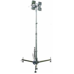 TF1 TORRE FARO 4x500W ALOGENA - COLONNA STAR 5 SFILI CON TREPPIEDE