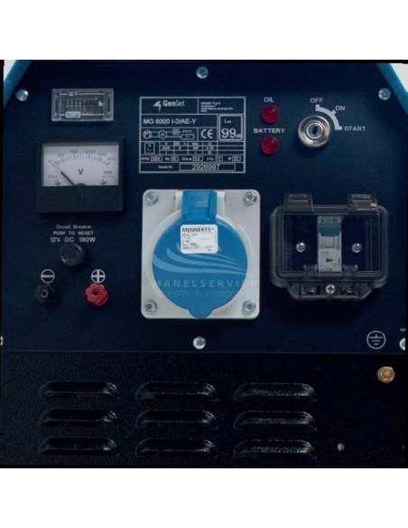 GENSET MG 6000 I-D/AE-Y - Frontal panel