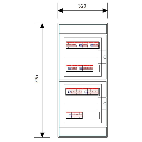 QUADRO ELETTRICO DI TELECOMMUTAZIONE TRA GE 300KVA-400KVA - VERSIONE CON CONTATTORI