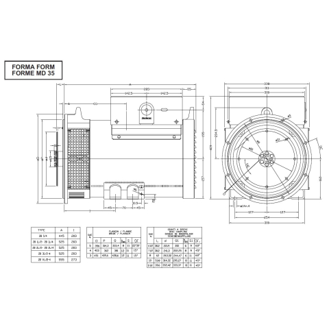 ZANARDI ATE 28-1L/4 ALTERNATOR 1500 RPM