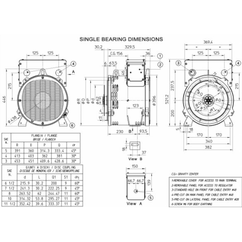 MECC ALTE NPE 32-L/4 C-TYPE ALTERNATORE TRIFASE 27.5 KVA AVR