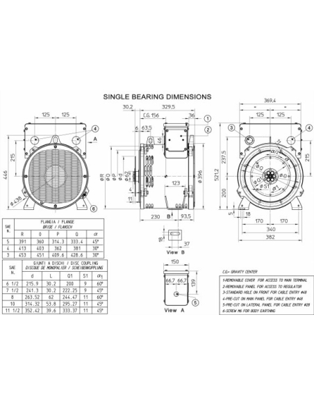 MECC ALTE NPE 32-L/4 C-TYPE ALTERNATORE TRIFASE 27.5 KVA AVR