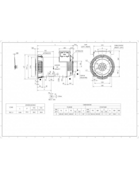 MARELLIMOTORI ALTERNATOR 45KVA MXB-E 180 MA4