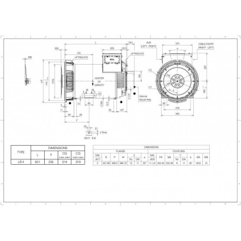 MARELLIMOTORI ALTERNATOR 50KVA MXB-E 180 MC4
