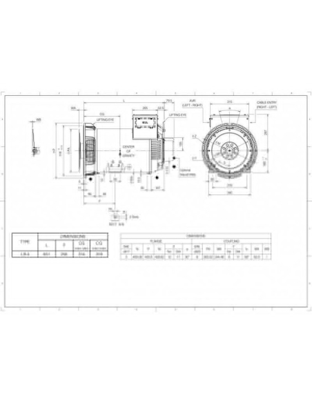 MARELLIMOTORI ALTERNATOR 50KVA MXB-E 180 MC4