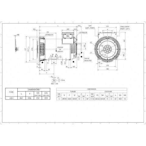 MARELLIMOTORI ALTERNATOR 50KVA MXB-E 180 MC4