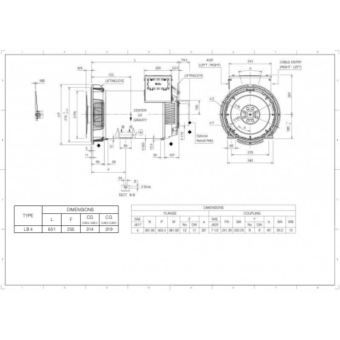 MARELLIMOTORI ALTERNATOR 50KVA MXB-E 180 MC4