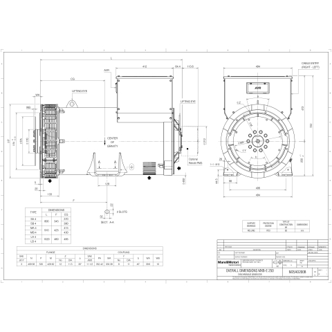 MARELLIMOTORI ALTERNATOR 50KVA MXB-E 180 MC4