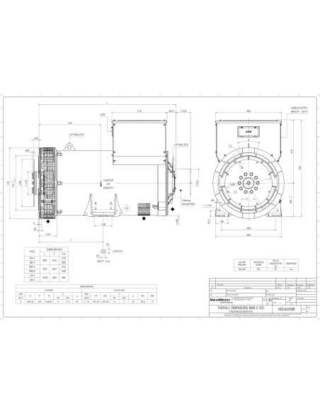 MARELLIMOTORI ALTERNATOR 50KVA MXB-E 180 MC4