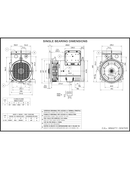 MECC ALTE ECP28-4 THREE PHASE ALTERNATOR AVR