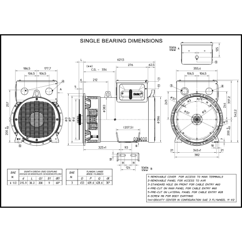MECC ALTE ECP32-4 THREE PHASE ALTERNATOR AVR