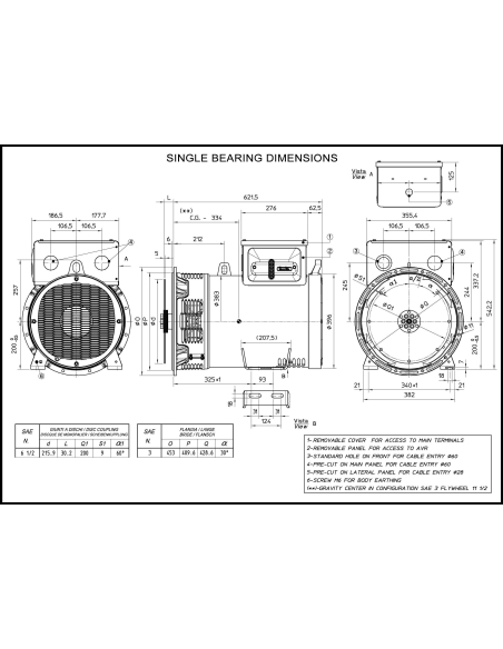 MECC ALTE ECP32-4 THREE PHASE ALTERNATOR AVR