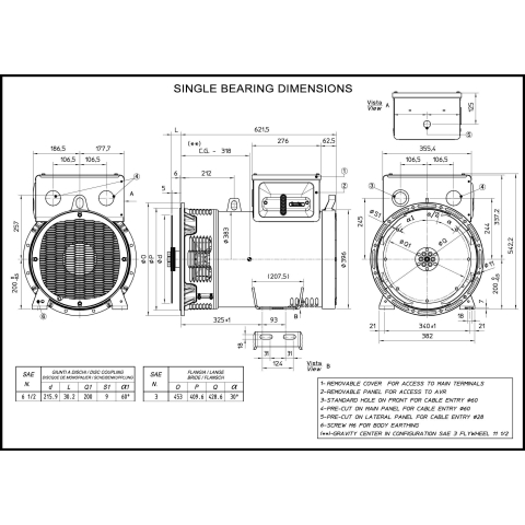 MECC ALTE ECP32-4 THREE PHASE ALTERNATOR AVR
