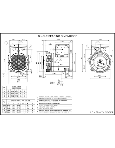MECC ALTE ECP28-4 THREE PHASE ALTERNATOR AVR