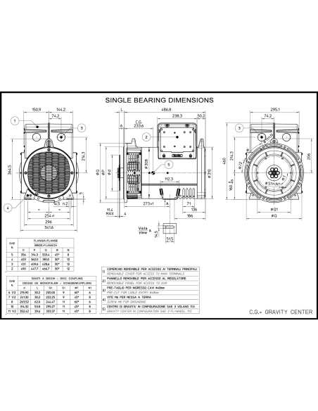 MECC ALTE ECP28-4 THREE PHASE ALTERNATOR AVR