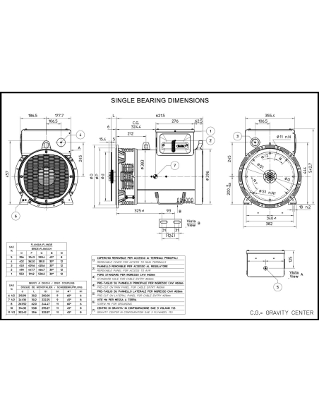 MECC ALTE ECP32-2S/2 A THREE PHASE ALTERNATOR 44 KVA AVR